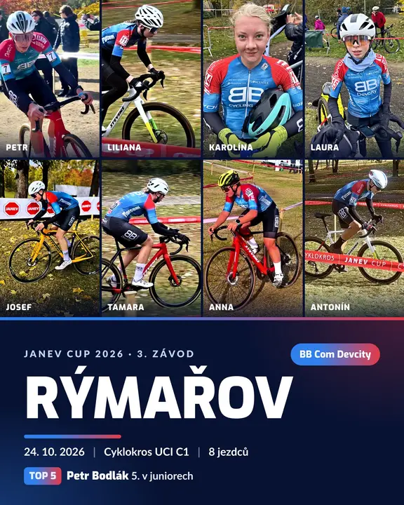 Petr Bodlák pátý v Rýmařově — nejlepší výsledek týmu v letošním Janev Cupu